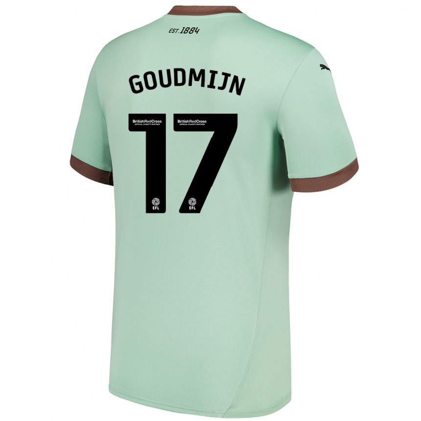 Men Football Kenzo Goudmijn #17 Pale Green Away Jersey 2024/25 T-Shirt Canada