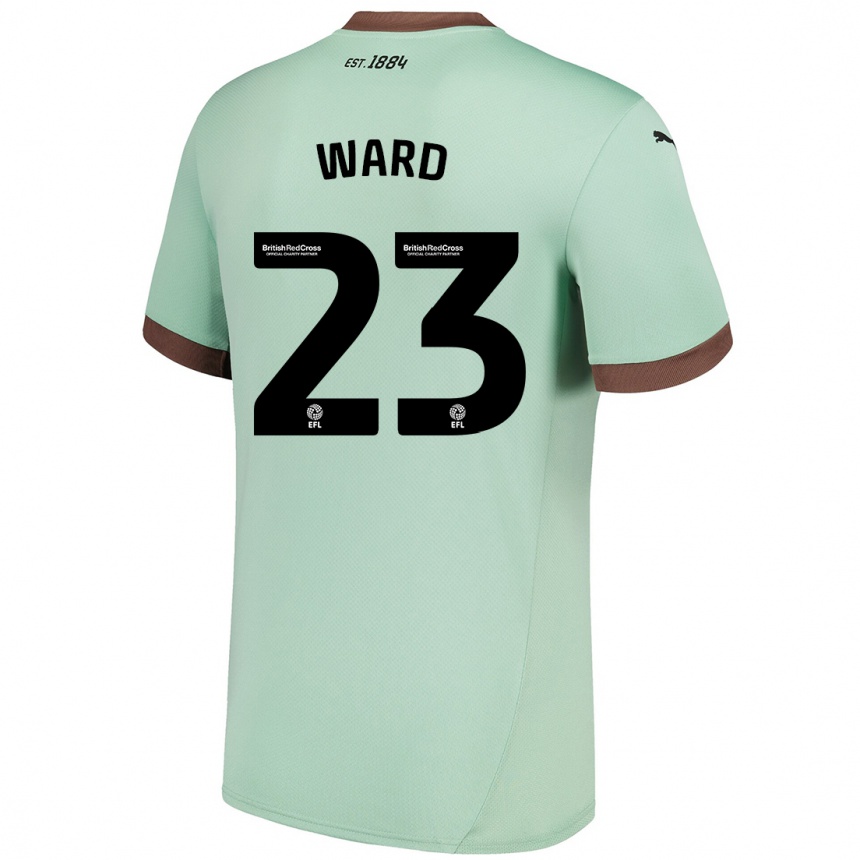 Men Football Joe Ward #23 Pale Green Away Jersey 2024/25 T-Shirt Canada