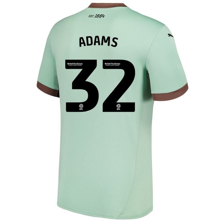 Men Football Ebou Adams #32 Pale Green Away Jersey 2024/25 T-Shirt Canada