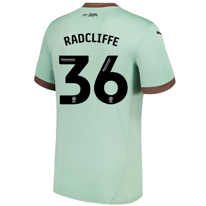 Men Football Ben Radcliffe #36 Pale Green Away Jersey 2024/25 T-Shirt Canada