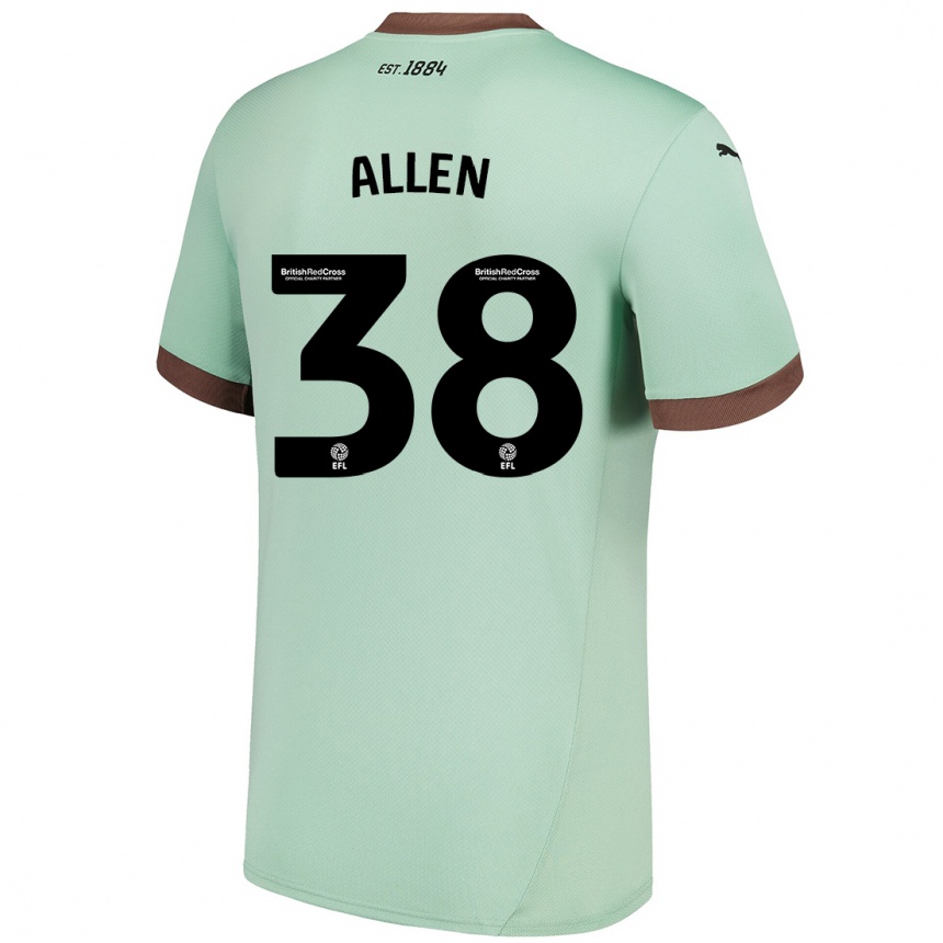 Men Football Cruz Allen #38 Pale Green Away Jersey 2024/25 T-Shirt Canada