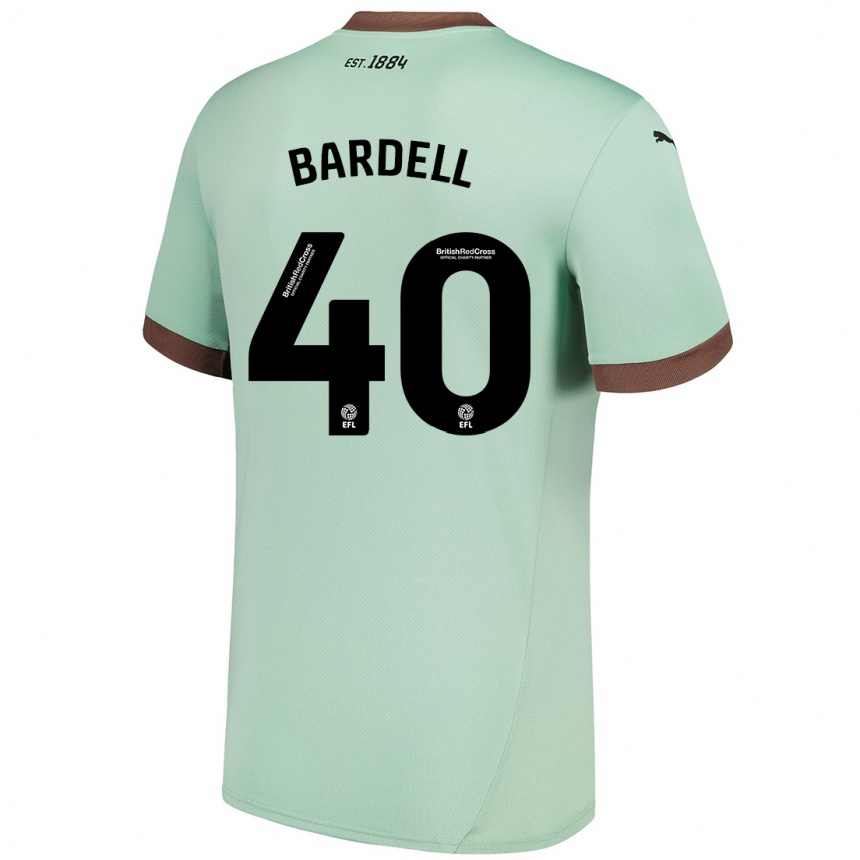 Men Football Max Bardell #40 Pale Green Away Jersey 2024/25 T-Shirt Canada