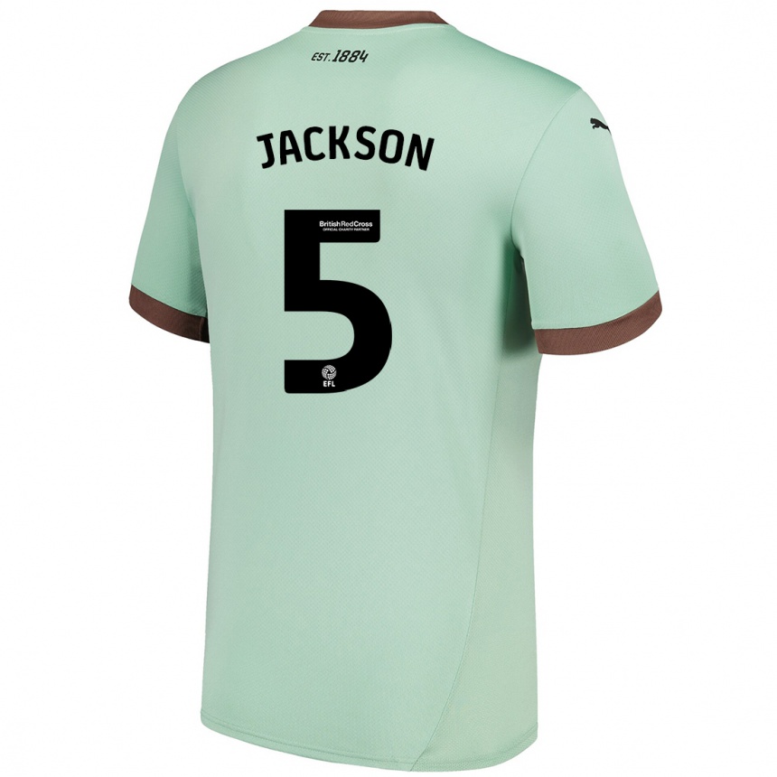 Men Football Sarah Jackson #5 Pale Green Away Jersey 2024/25 T-Shirt Canada