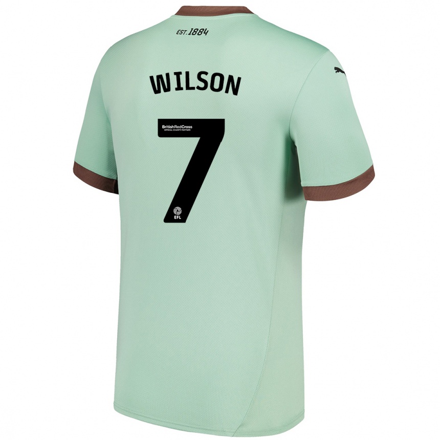 Men Football Emelia Wilson #7 Pale Green Away Jersey 2024/25 T-Shirt Canada