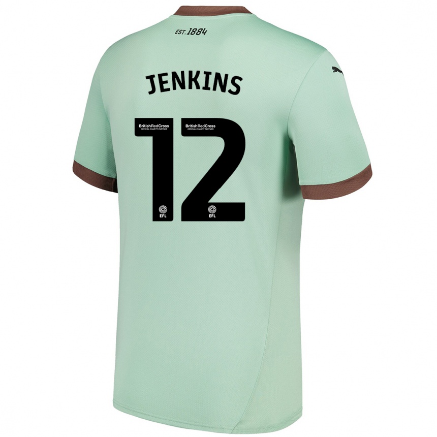 Men Football Camille Jenkins #12 Pale Green Away Jersey 2024/25 T-Shirt Canada