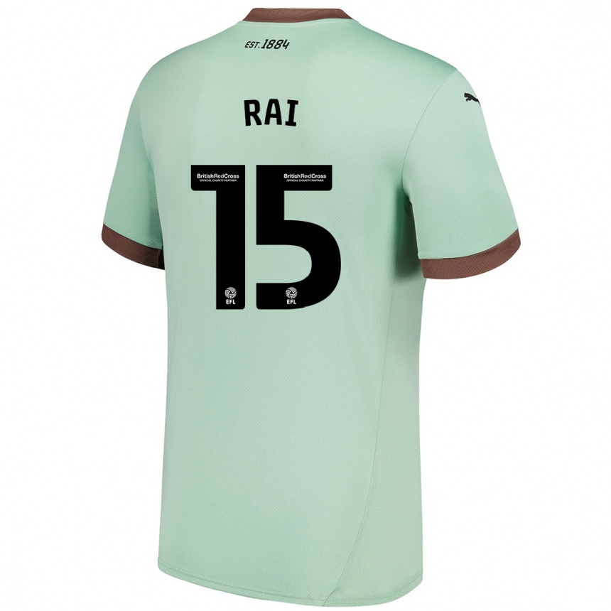 Men Football Kira Rai #15 Pale Green Away Jersey 2024/25 T-Shirt Canada