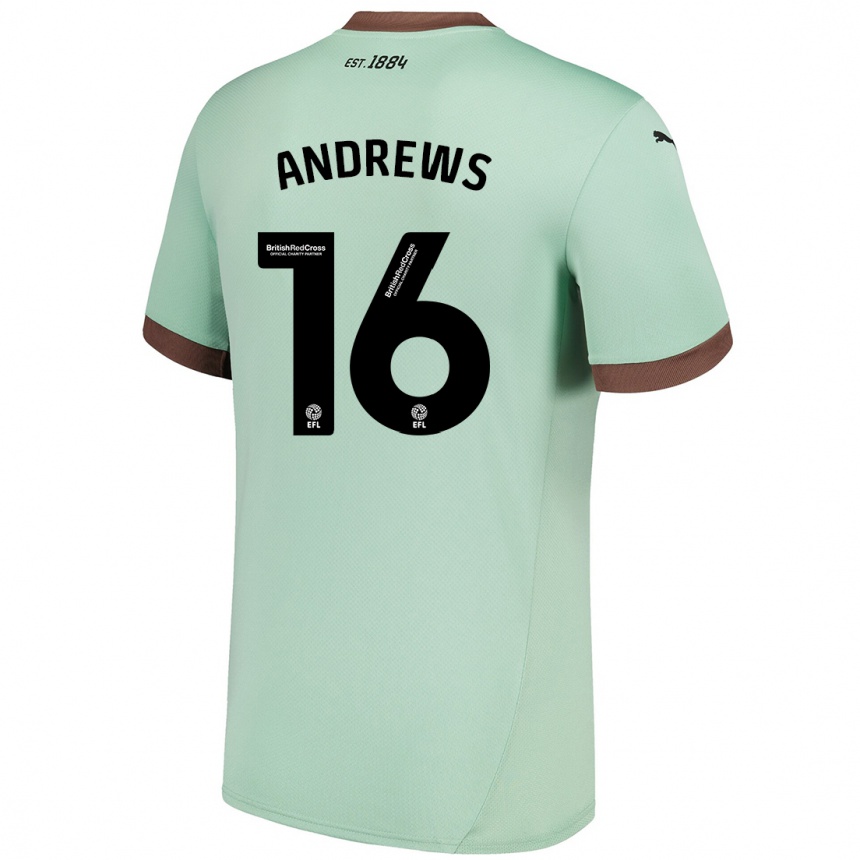 Men Football Marli Rhodes-Andrews #16 Pale Green Away Jersey 2024/25 T-Shirt Canada