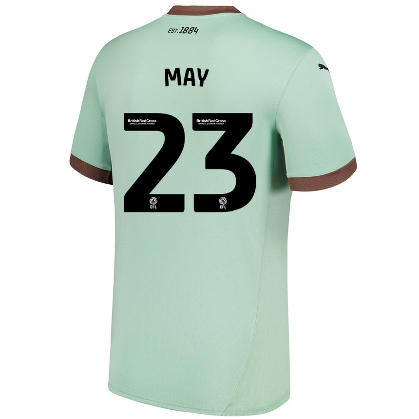 Men Football Rebecca May #23 Pale Green Away Jersey 2024/25 T-Shirt Canada