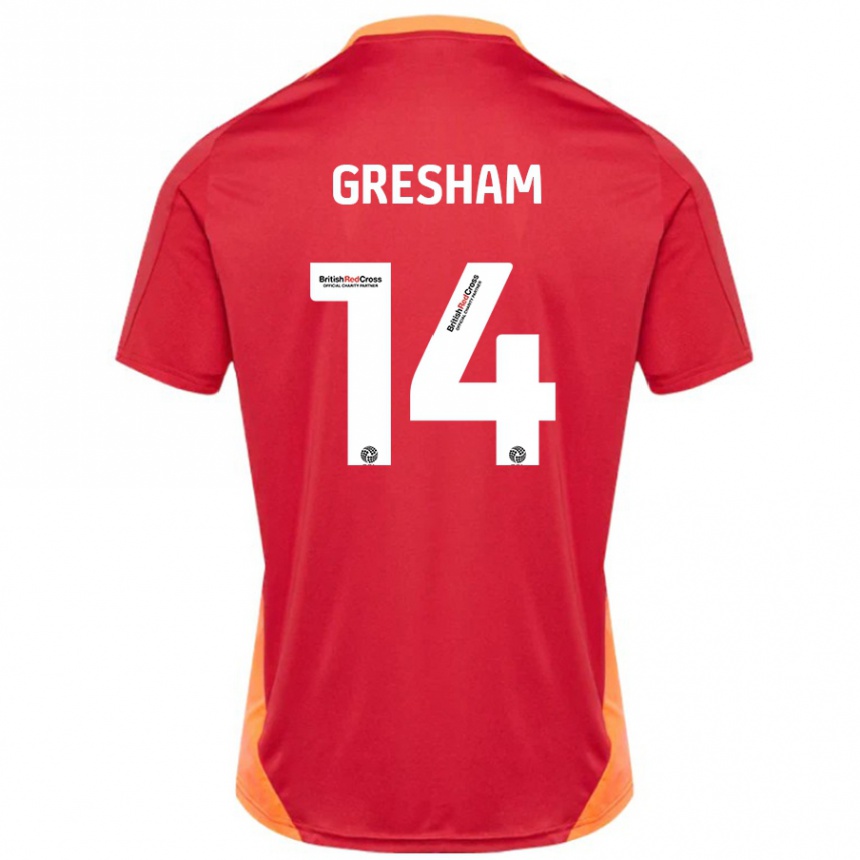 Men Football Georgie-Marie Barbour-Gresham #14 Blue Off White Away Jersey 2024/25 T-Shirt Canada