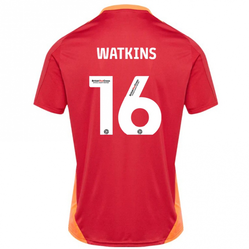 Men Football Zoe Watkins #16 Blue Off White Away Jersey 2024/25 T-Shirt Canada