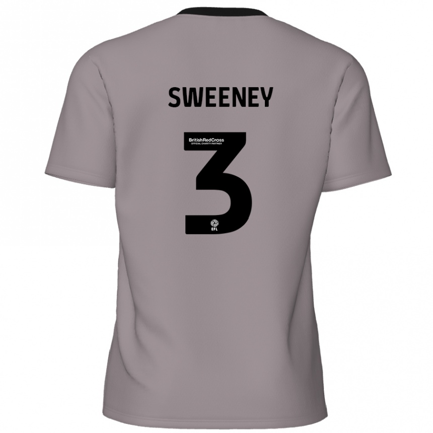 Men Football Jayden Sweeney #3 Grey Away Jersey 2024/25 T-Shirt Canada