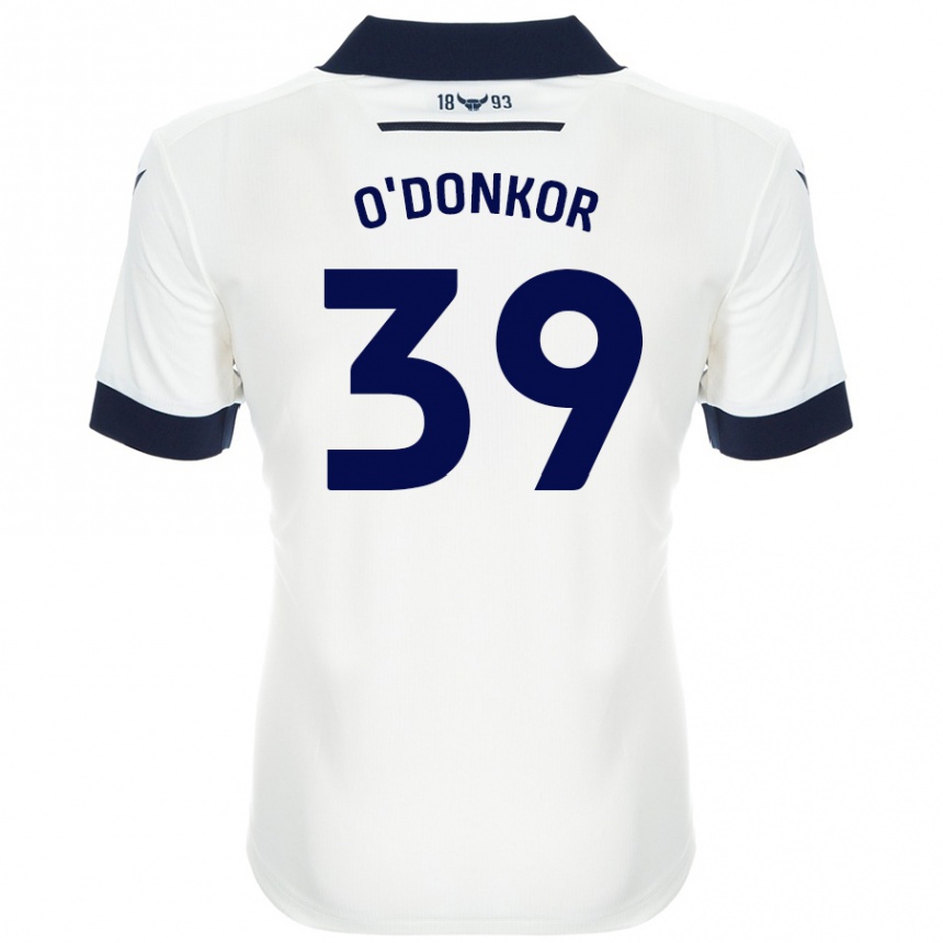 Men Football Gatlin O'donkor #39 White Navy Blue Away Jersey 2024/25 T-Shirt Canada