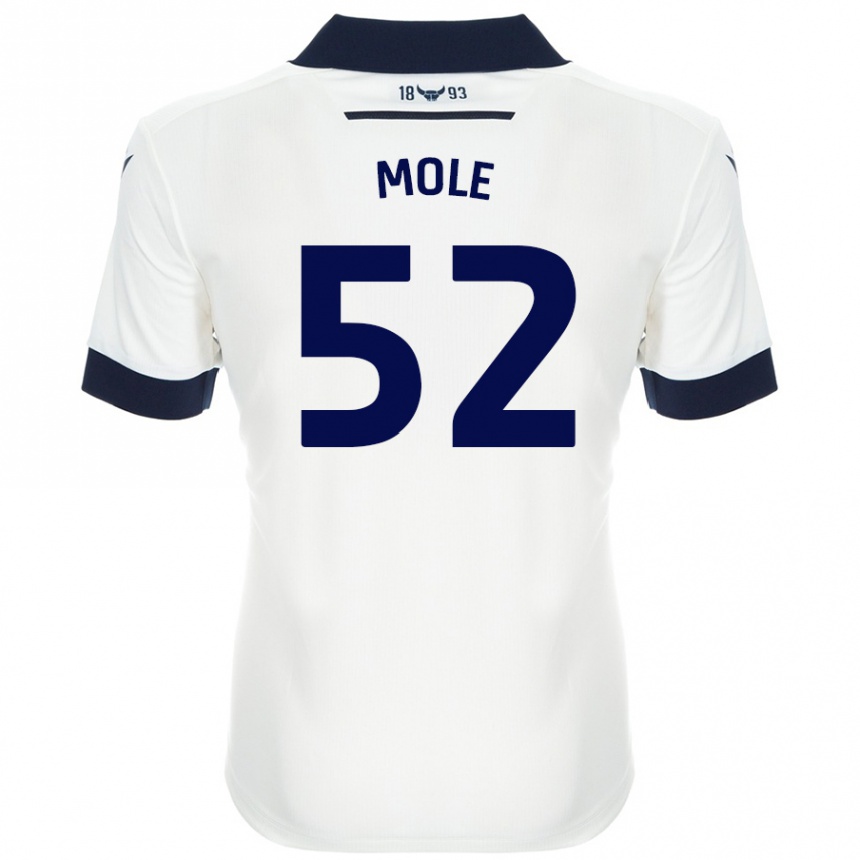 Homme Football Maillot Harrison Mole #52 Blanc Bleu Marine Tenues Extérieur 2024/25 Canada