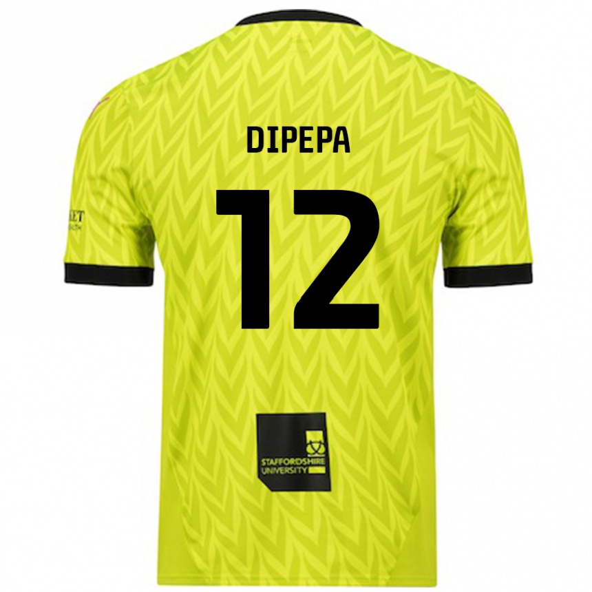 Men Football Baylee Dipepa #12 Fluorescent Green Away Jersey 2024/25 T-Shirt Canada