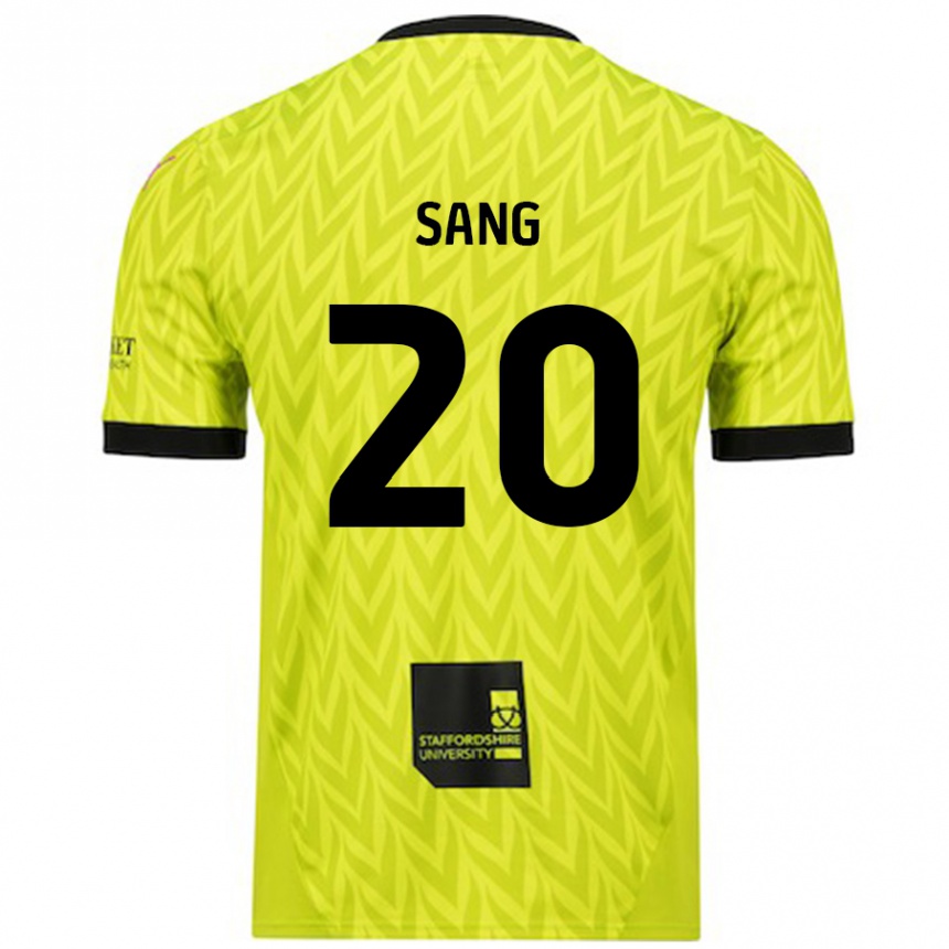 Men Football Tom Sang #20 Fluorescent Green Away Jersey 2024/25 T-Shirt Canada