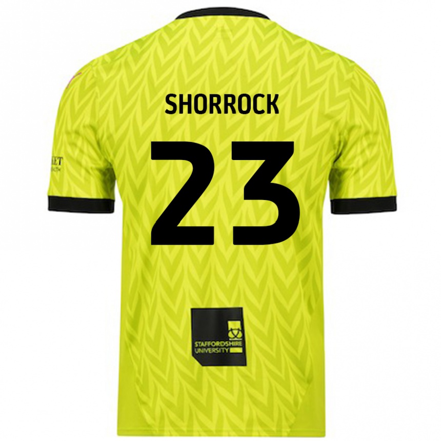 Men Football Jack Shorrock #23 Fluorescent Green Away Jersey 2024/25 T-Shirt Canada