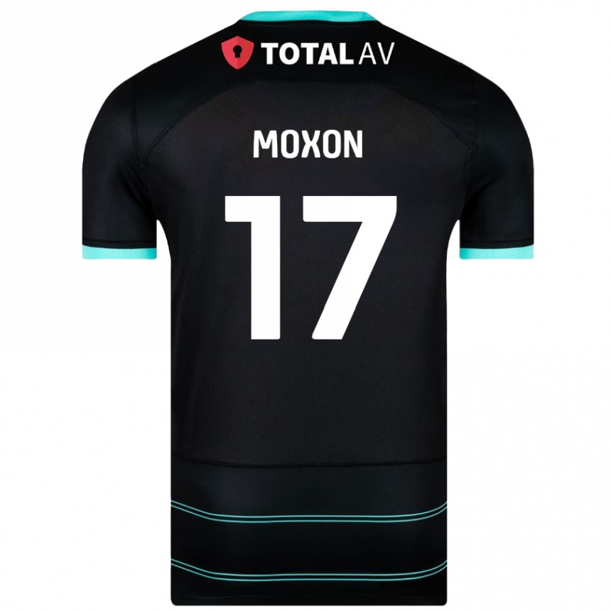 Men Football Owen Moxon #17 Black Away Jersey 2024/25 T-Shirt Canada