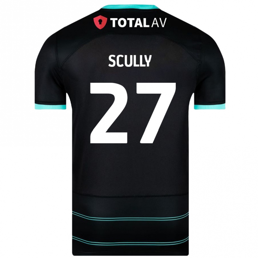 Men Football Anthony Scully #27 Black Away Jersey 2024/25 T-Shirt Canada