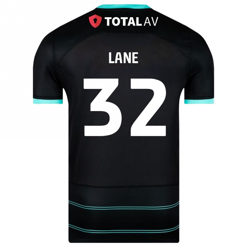 Men Football Paddy Lane #32 Black Away Jersey 2024/25 T-Shirt Canada