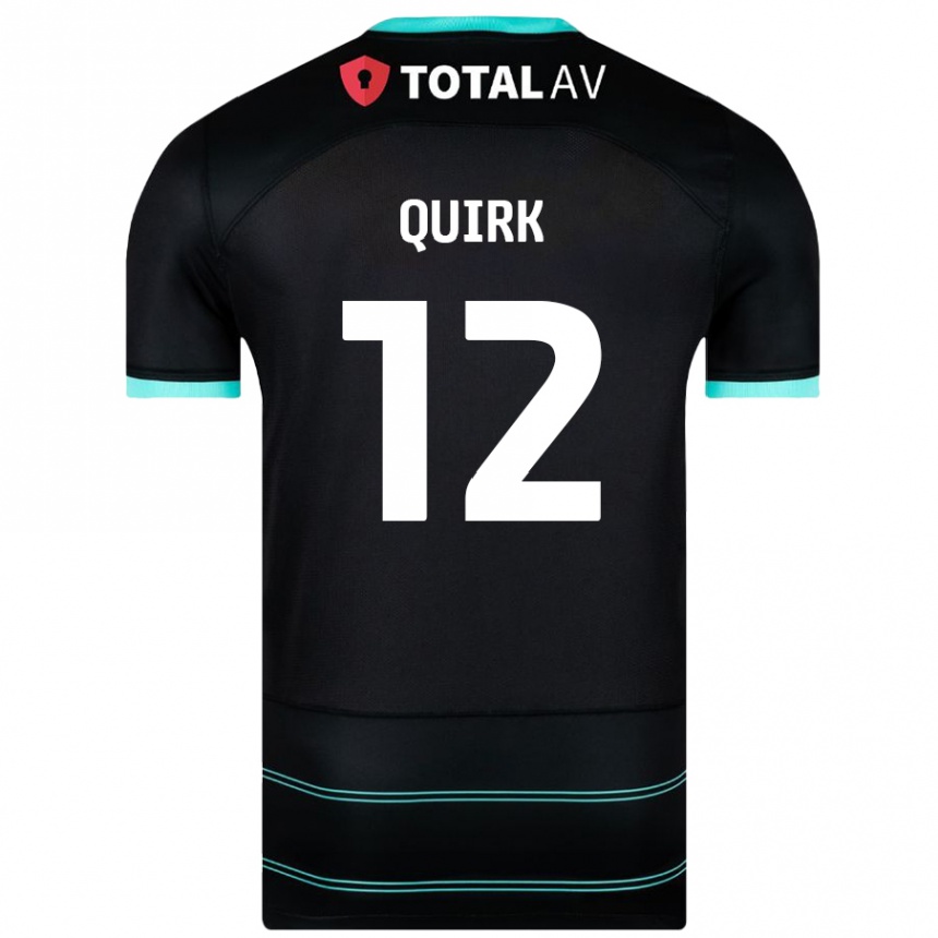 Men Football Sophie Quirk #12 Black Away Jersey 2024/25 T-Shirt Canada