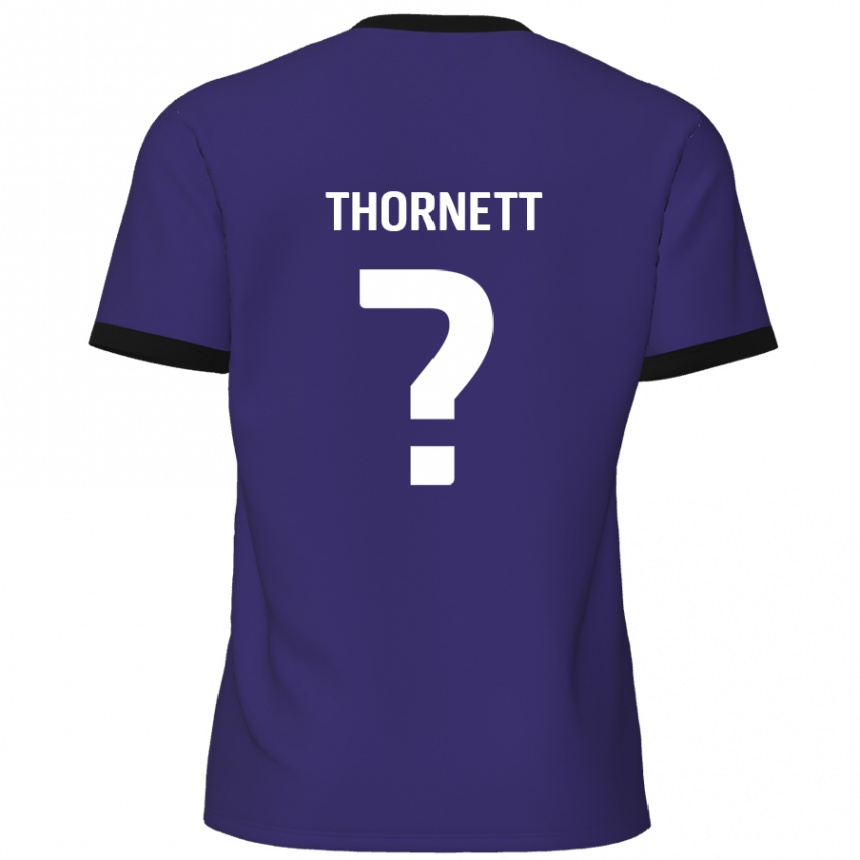 Men Football Alfie Thornett #0 Purple Away Jersey 2024/25 T-Shirt Canada