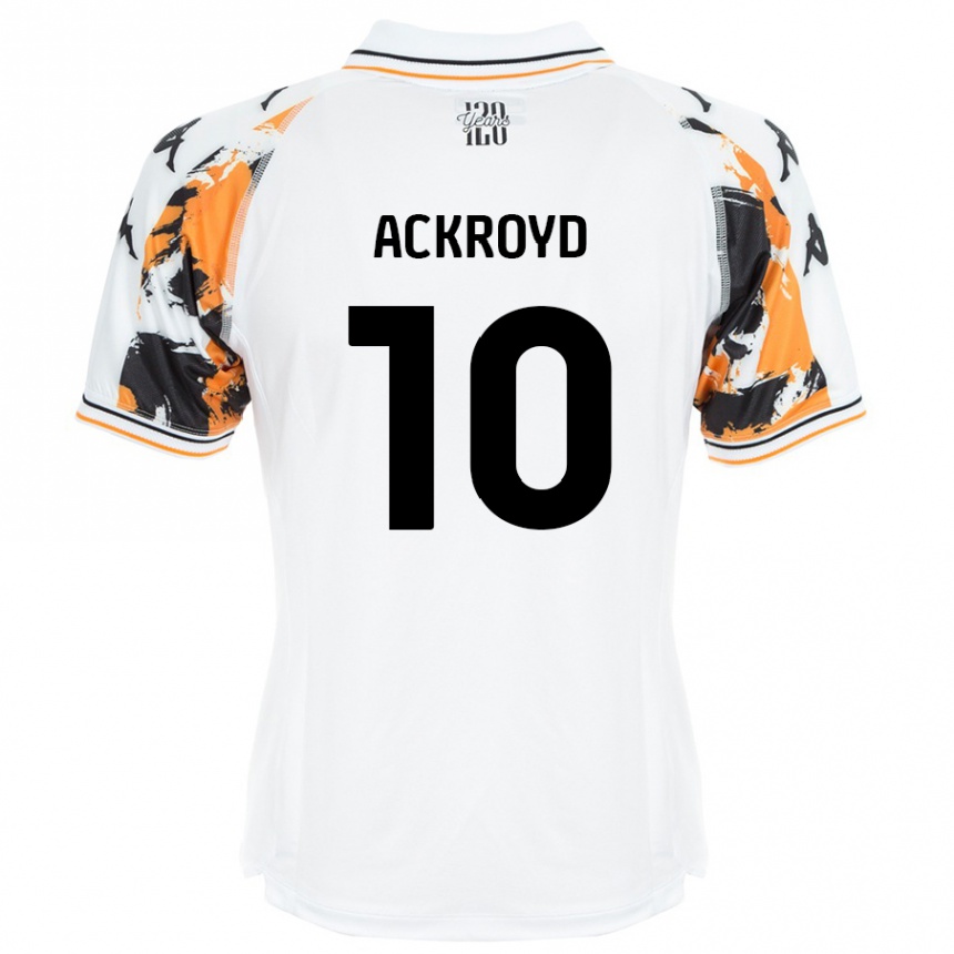 Men Football Rachael Ackroyd #10 White Away Jersey 2024/25 T-Shirt Canada