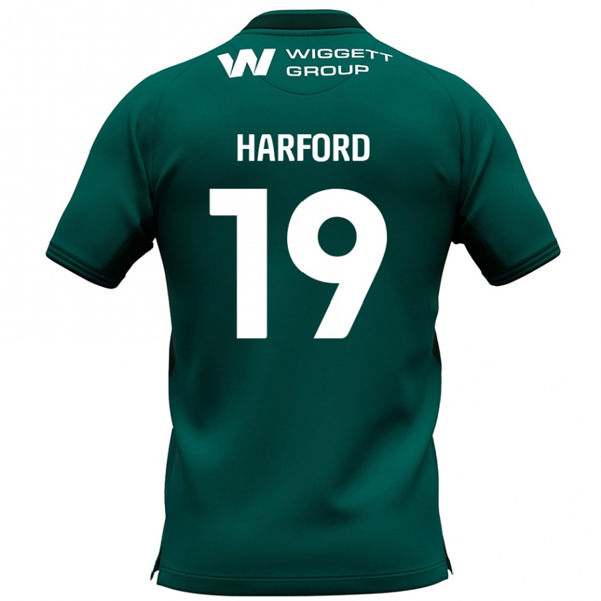 Men Football Beth Harford #19 Green Away Jersey 2024/25 T-Shirt Canada