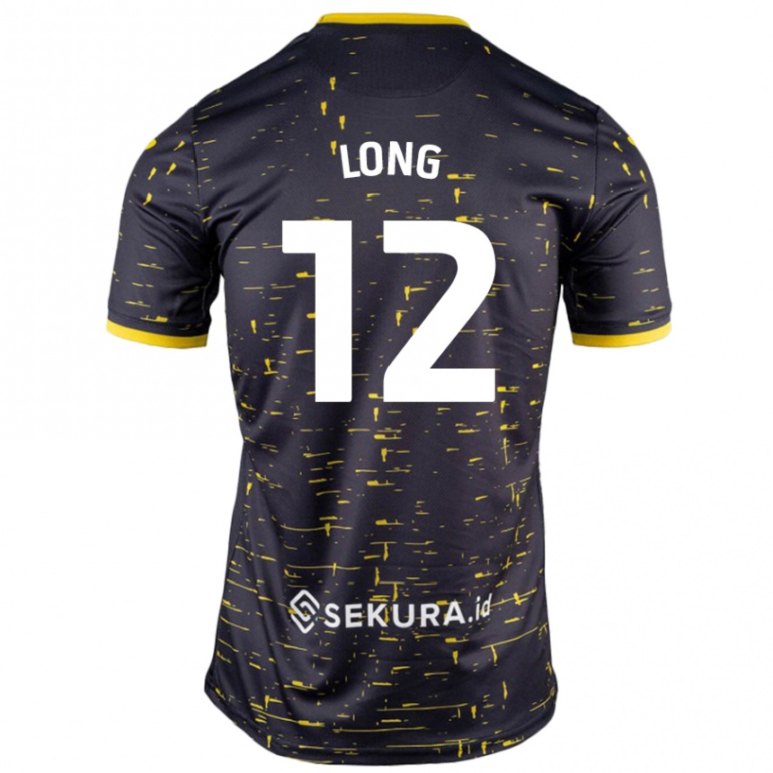 Men Football George Long #12 Black Yellow Away Jersey 2024/25 T-Shirt Canada