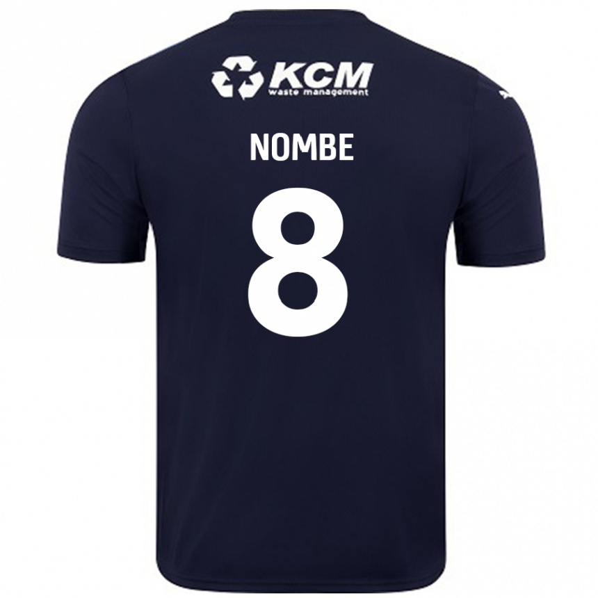 Men Football Sam Nombe #8 Navy Blue Away Jersey 2024/25 T-Shirt Canada