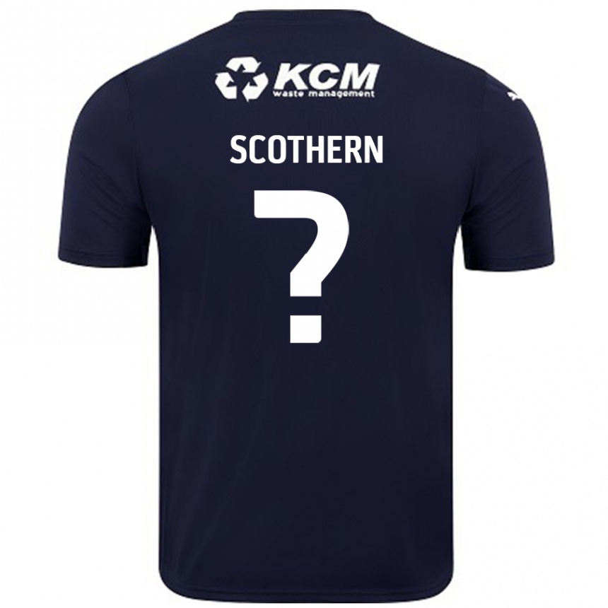 Men Football Ben Scothern #0 Navy Blue Away Jersey 2024/25 T-Shirt Canada