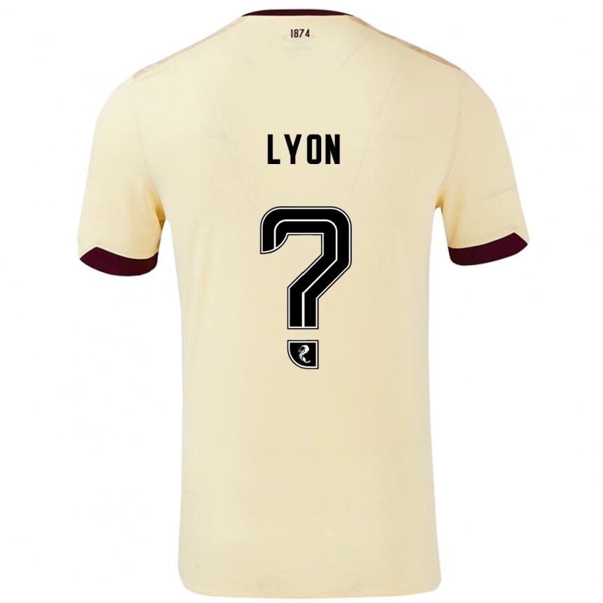 Men Football Jack Lyon #0 Cream Burgundy Away Jersey 2024/25 T-Shirt Canada