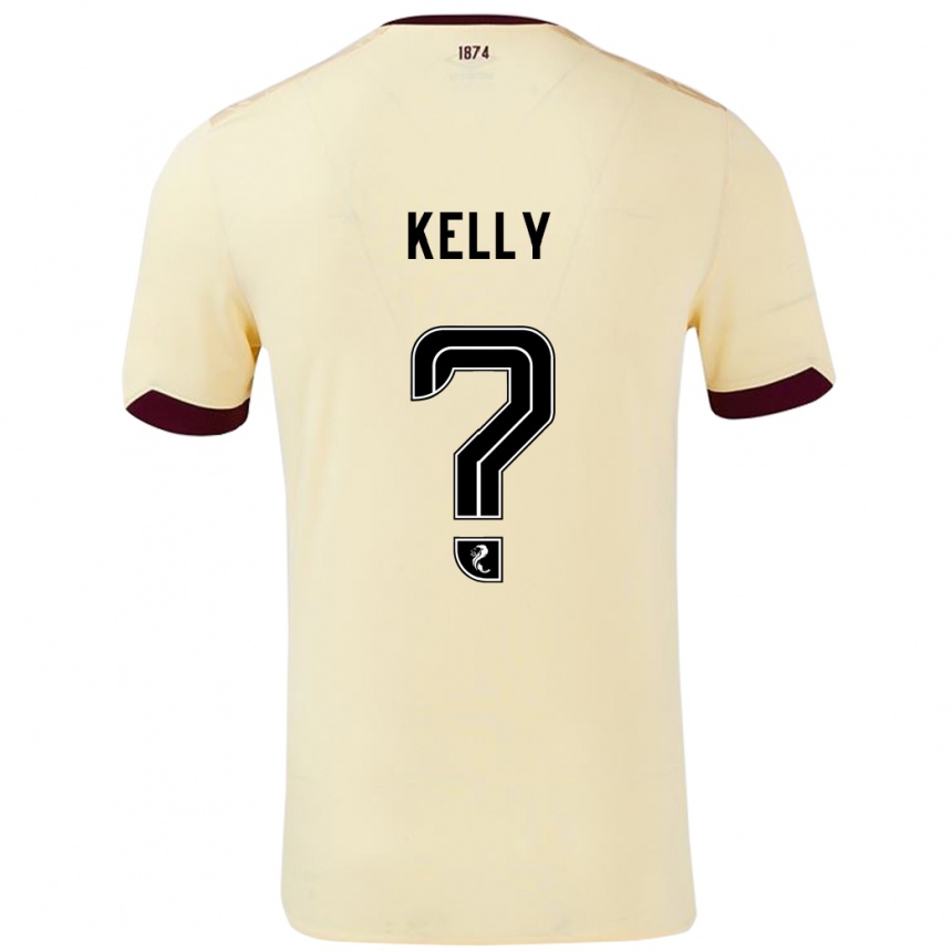 Men Football Ryan Kelly #0 Cream Burgundy Away Jersey 2024/25 T-Shirt Canada