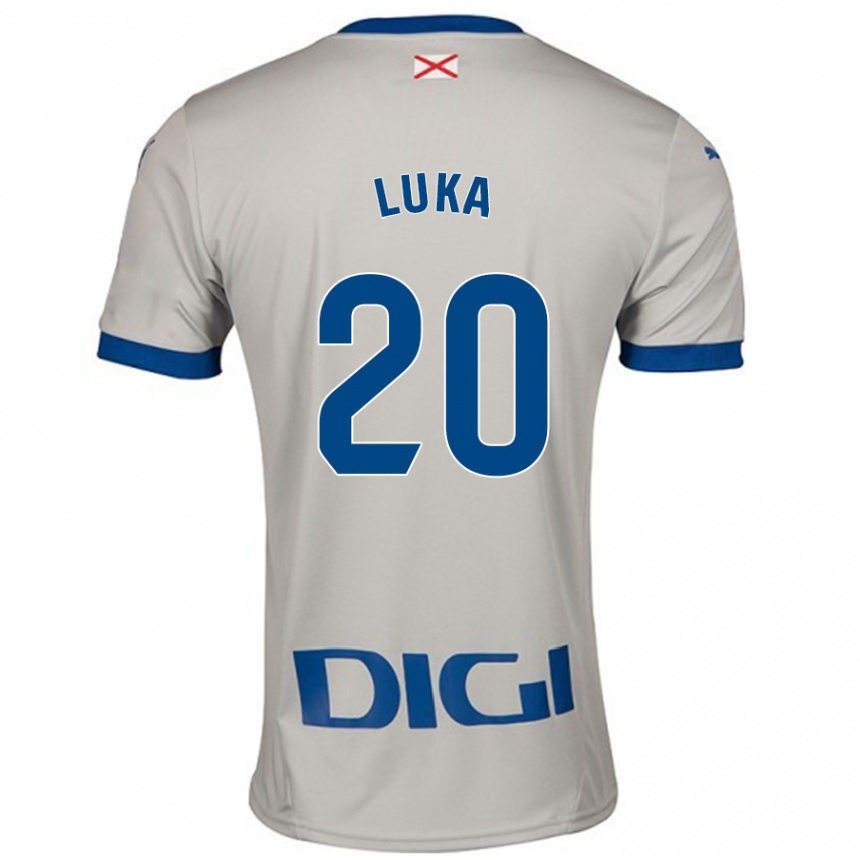 Men Football Luka Romero #20 Light Gray Away Jersey 2024/25 T-Shirt Canada