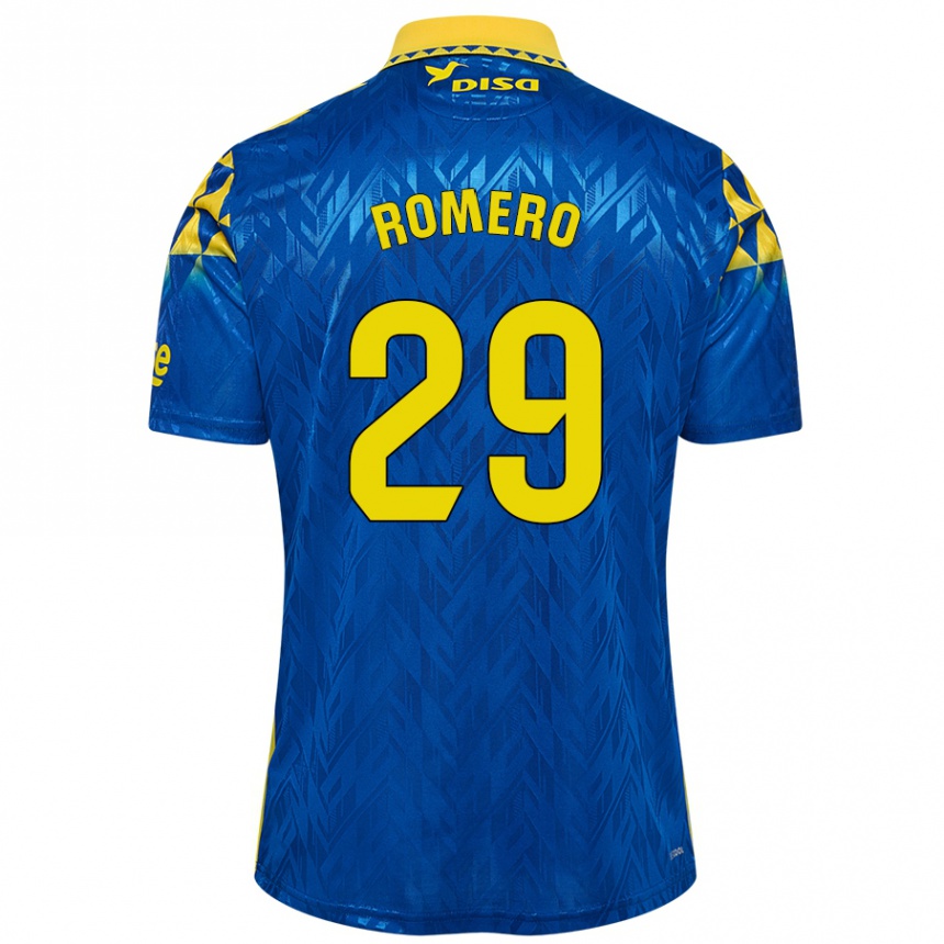 Homme Football Maillot Elías Romero #29 Bleu Jaune Tenues Extérieur 2024/25 Canada