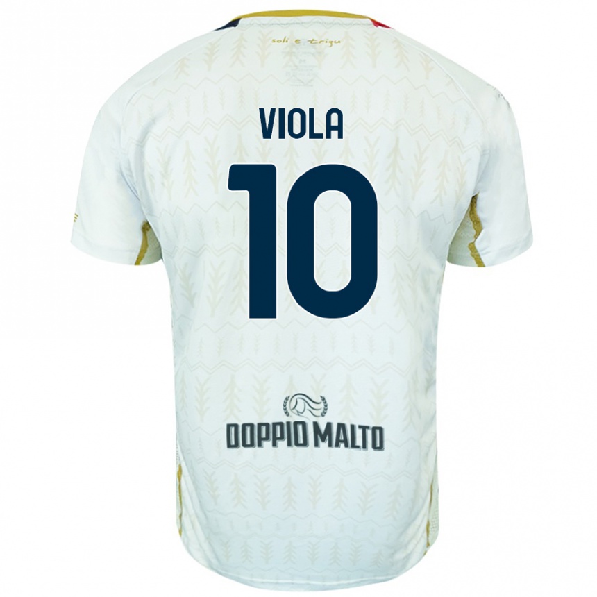 Men Football Nicolas Viola #10 White Away Jersey 2024/25 T-Shirt Canada