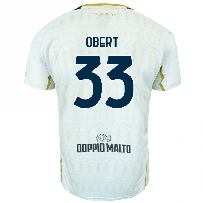 Men Football Adam Obert #33 White Away Jersey 2024/25 T-Shirt Canada