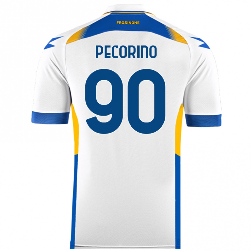 Men Football Emanuele Pecorino #90 White Away Jersey 2024/25 T-Shirt Canada