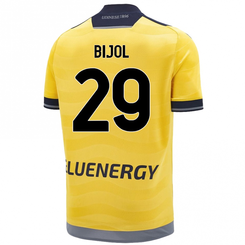 Men Football Jaka Bijol #29 Golden Away Jersey 2024/25 T-Shirt Canada