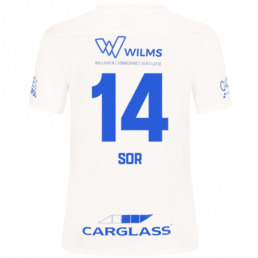 Men Football Yira Sor #14 White Away Jersey 2024/25 T-Shirt Canada