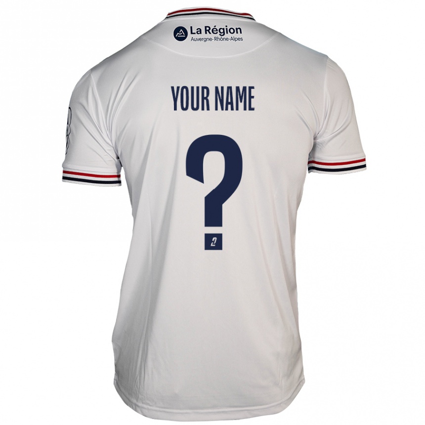 Men Football Your Name #0 White Away Jersey 2024/25 T-Shirt Canada