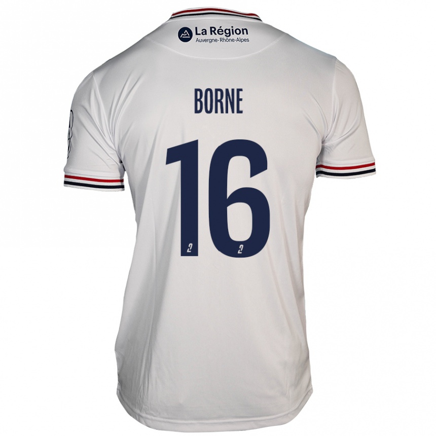 Men Football Théo Borne #16 White Away Jersey 2024/25 T-Shirt Canada