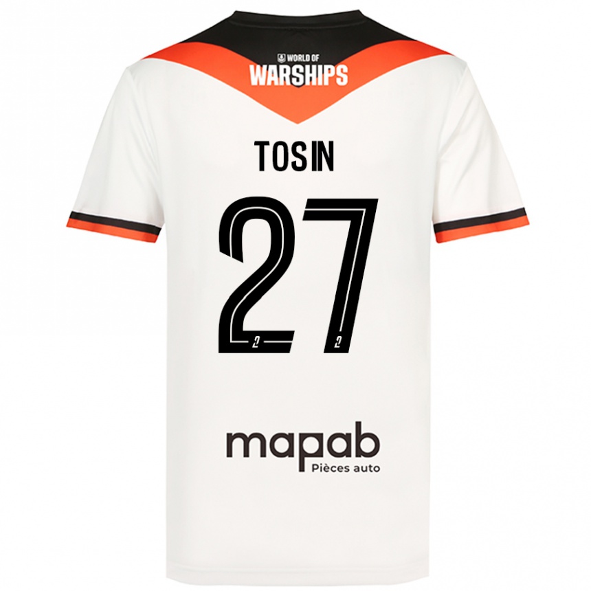 Men Football Aiyegun Tosin #27 White Away Jersey 2024/25 T-Shirt Canada