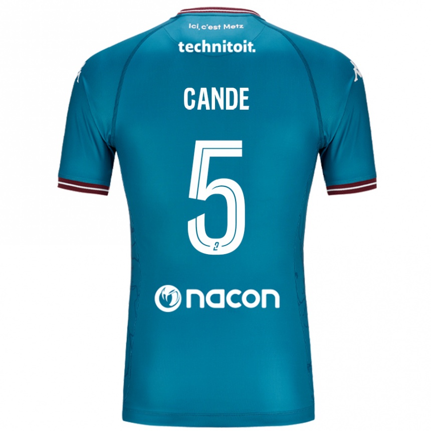 Men Football Fali Candé #5 Bleu Petrole Away Jersey 2024/25 T-Shirt Canada