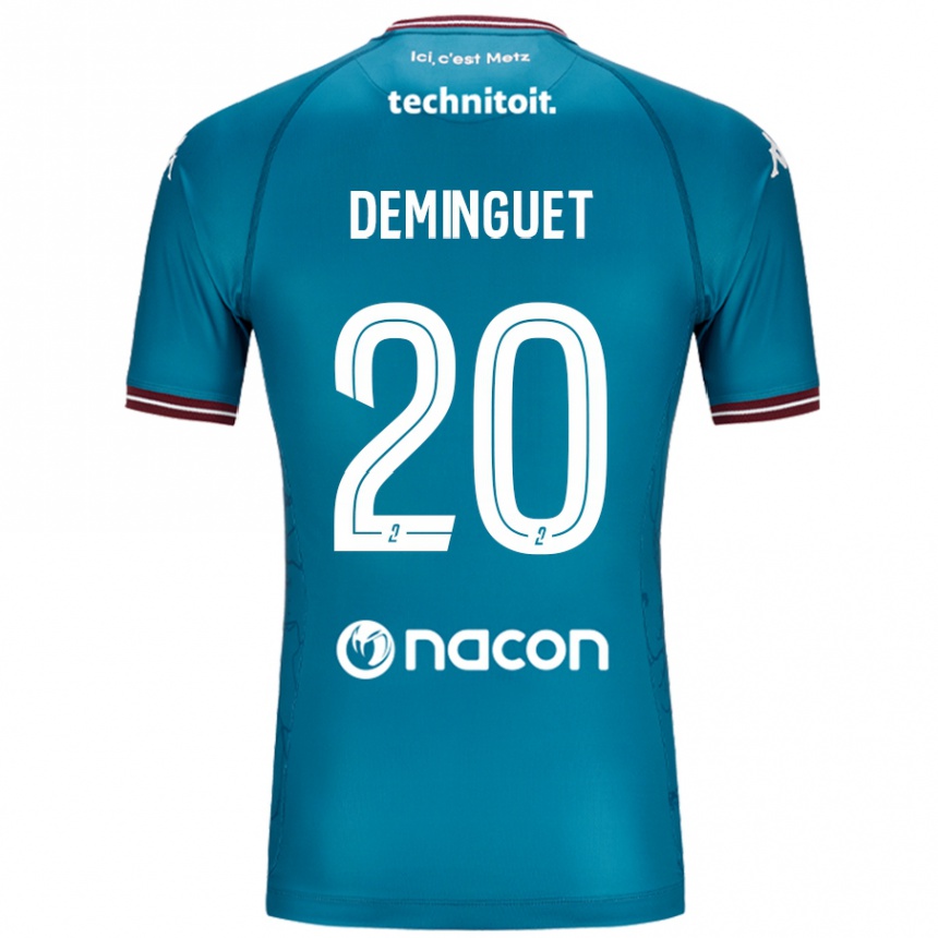 Men Football Jessy Deminguet #20 Bleu Petrole Away Jersey 2024/25 T-Shirt Canada