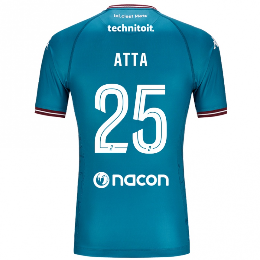 Men Football Arthur Atta #25 Bleu Petrole Away Jersey 2024/25 T-Shirt Canada