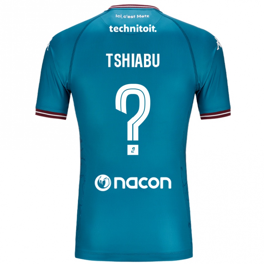 Men Football Joan Tshiabu #0 Bleu Petrole Away Jersey 2024/25 T-Shirt Canada