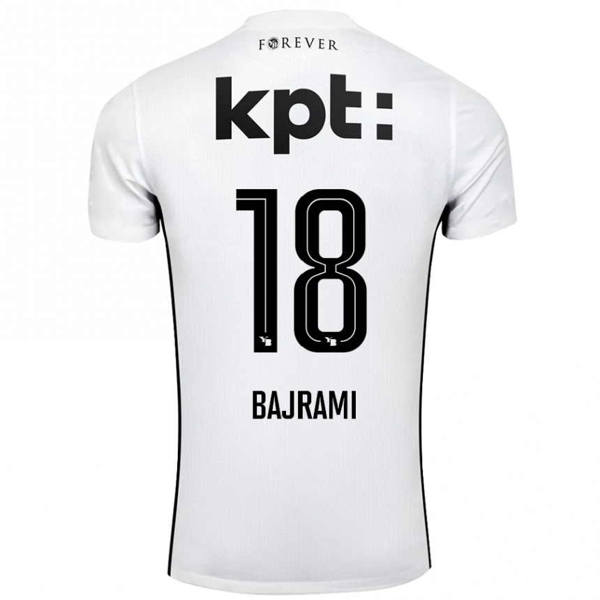 Men Football Ardian Bajrami #18 White Black Away Jersey 2024/25 T-Shirt Canada