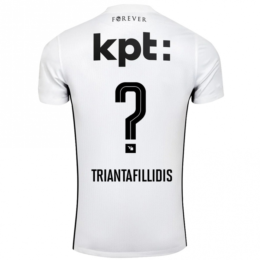 Men Football Nevin Triantafillidis #0 White Black Away Jersey 2024/25 T-Shirt Canada