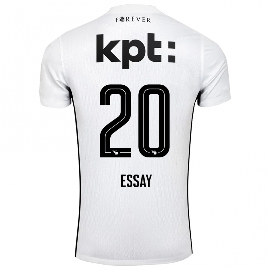 Men Football Perceval Essay #20 White Black Away Jersey 2024/25 T-Shirt Canada