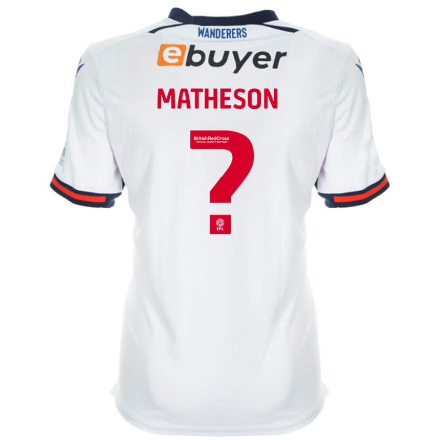 Women Football Luke Matheson #0 White Home Jersey 2024/25 T-Shirt Canada